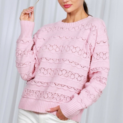 Ally textured Crochet Knitted Sweater - Image 8