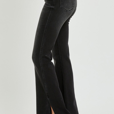 High Rise Slit Flare Jeans - Image 4
