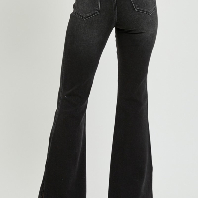 High Rise Slit Flare Jeans - Image 5