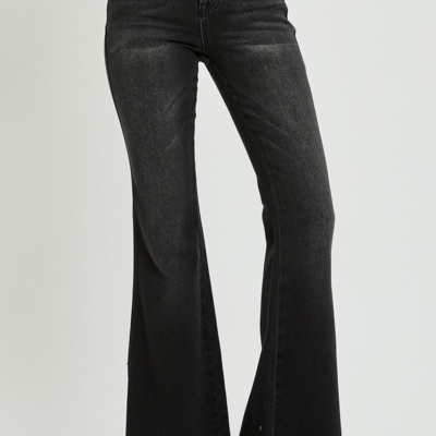 High Rise Slit Flare Jeans - Image 3