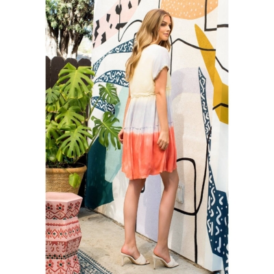 Stella -Tie Dye Tiered Flutter Dress - Image 5