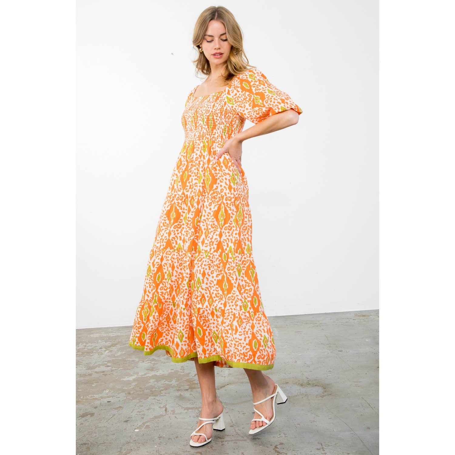 FINAL SALE Hyacinth - Puff Sleeve Tierred Maxi Dress - Image 8