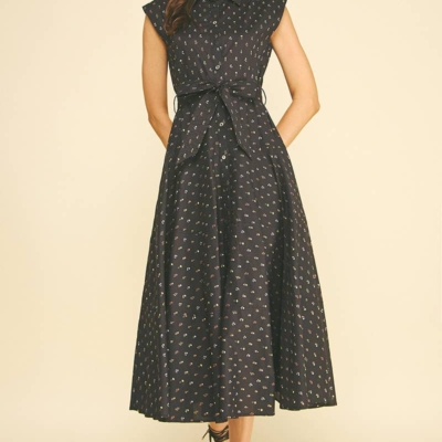 Alternative view of BLAIR-  FLORAL BUTTON DOWN MIDI DRESS