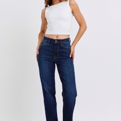 High Waist Straight Jeans