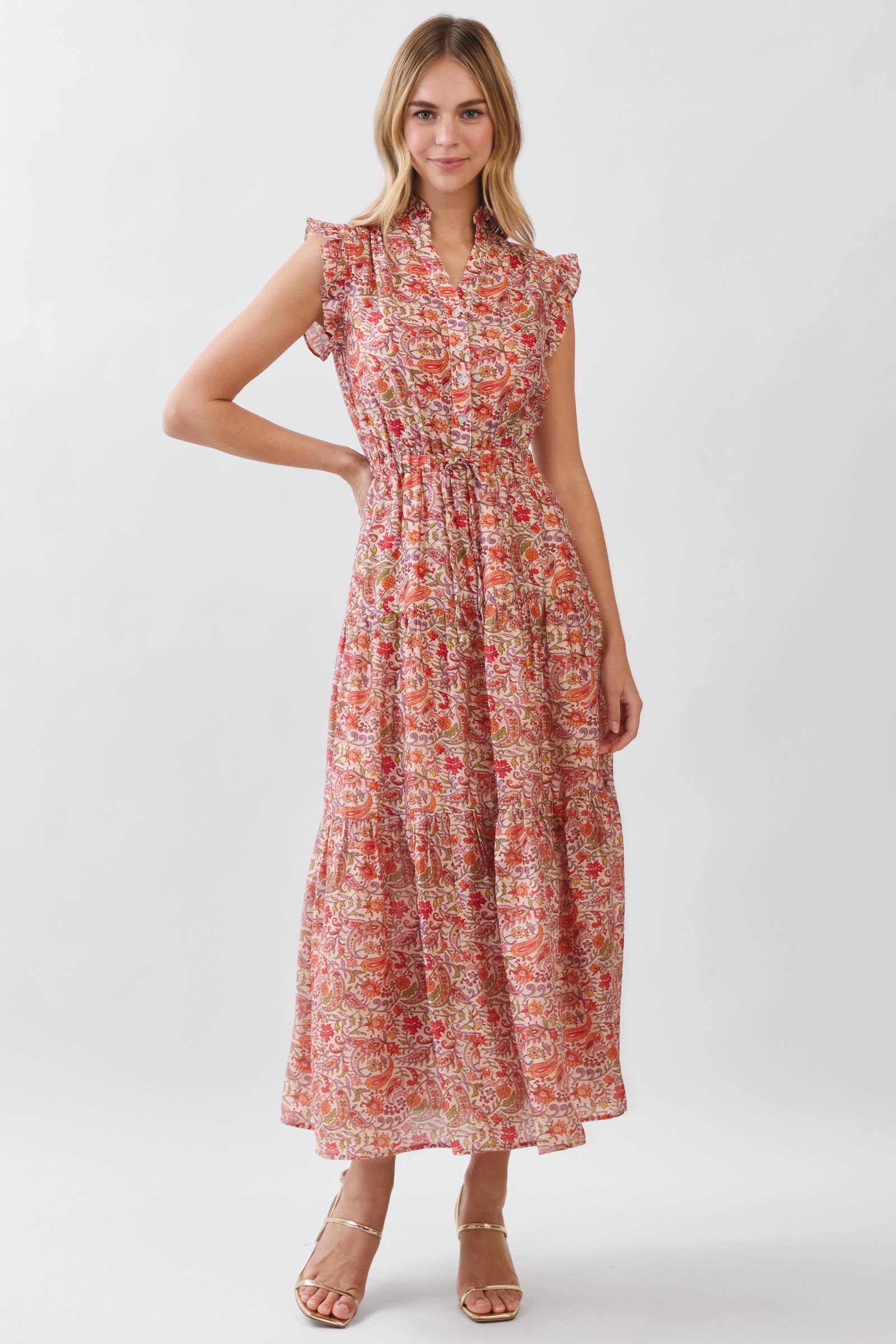 Karen - Floral Tiered Maxi Dress - Image 3