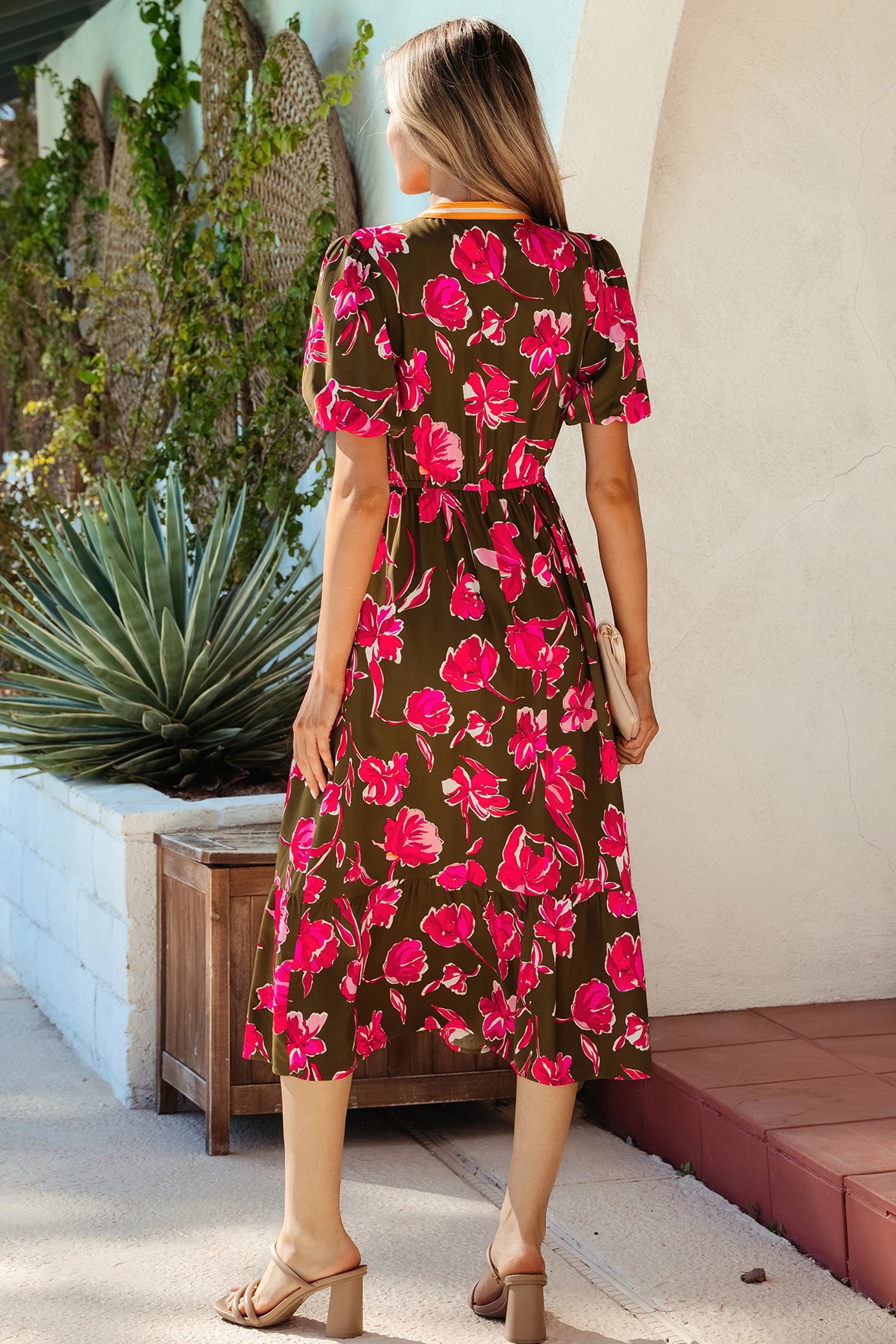 Marissa- Green Floral Maxi Dress - Image 2