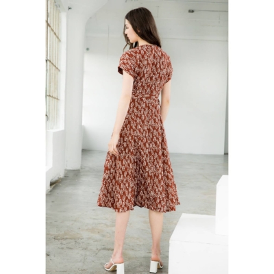 Hazel-Short Sleeve Button Down Dress - Image 7