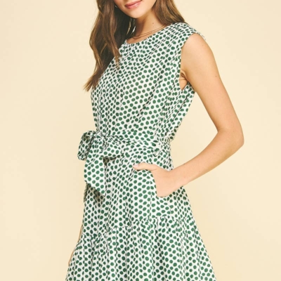 ARIEL - POLKA DOT TIERED MINI DRESS - Image 3
