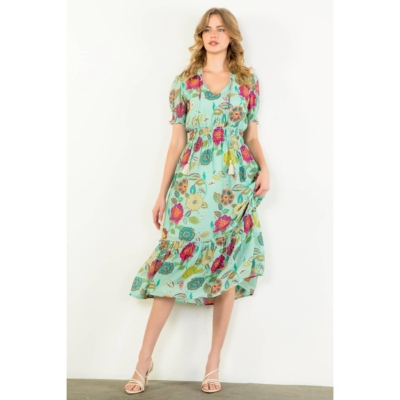 Maurice- Short Sleeve Floral Maxi Dress - Image 7