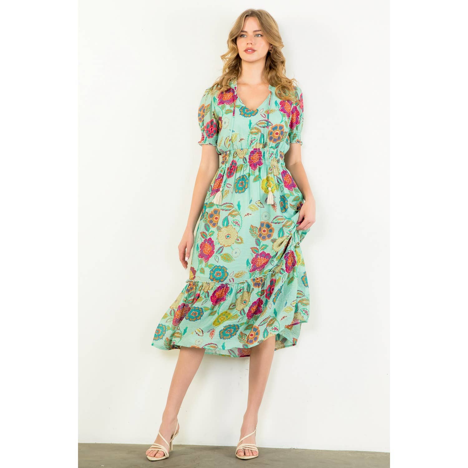 Maurice- Short Sleeve Floral Maxi Dress - Image 7