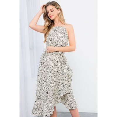 Monette-Spotted Print Dress - Image 9