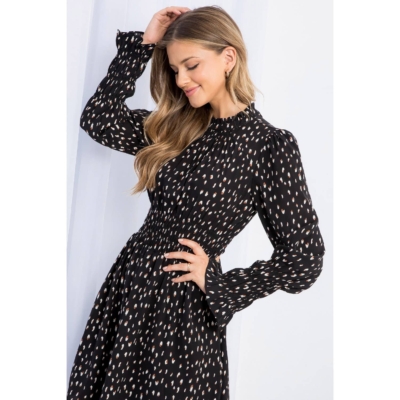 Alternative view of Gretchen -Smocked Waist Print Mini Dress