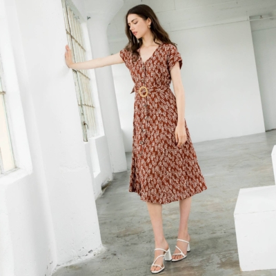 Alternative view of Hazel-Short Sleeve Button Down Dress