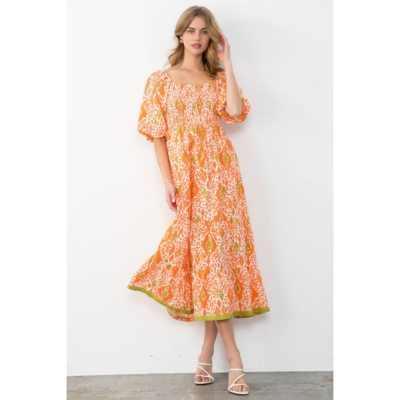 FINAL SALE Hyacinth - Puff Sleeve Tierred Maxi Dress - Image 3