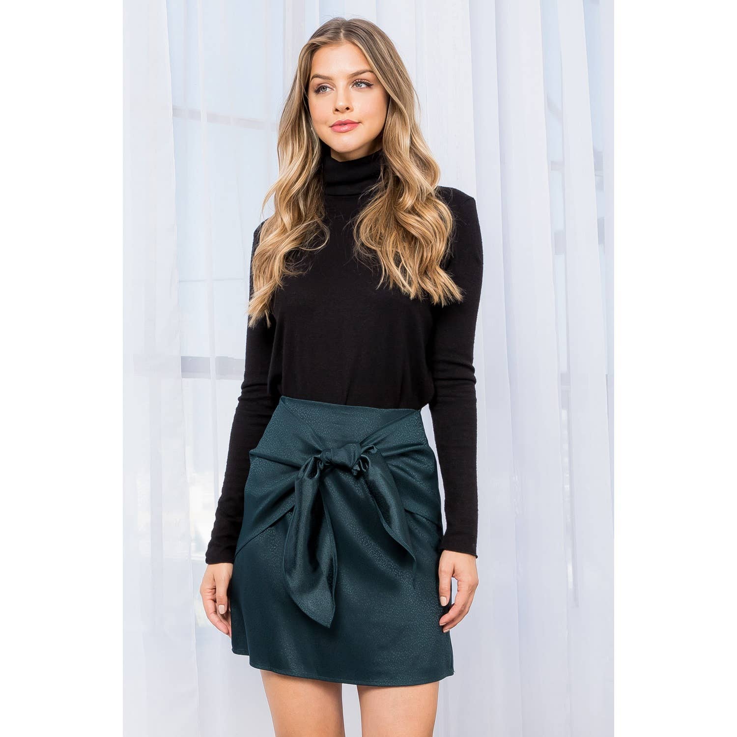 Bethany - Front Tie Mini Skirt - Image 10