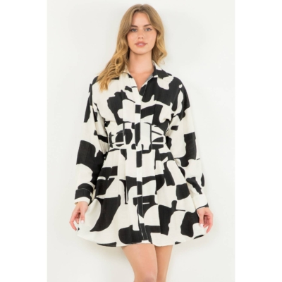 Winona - Long Sleeve Print Mini Dress - Image 6