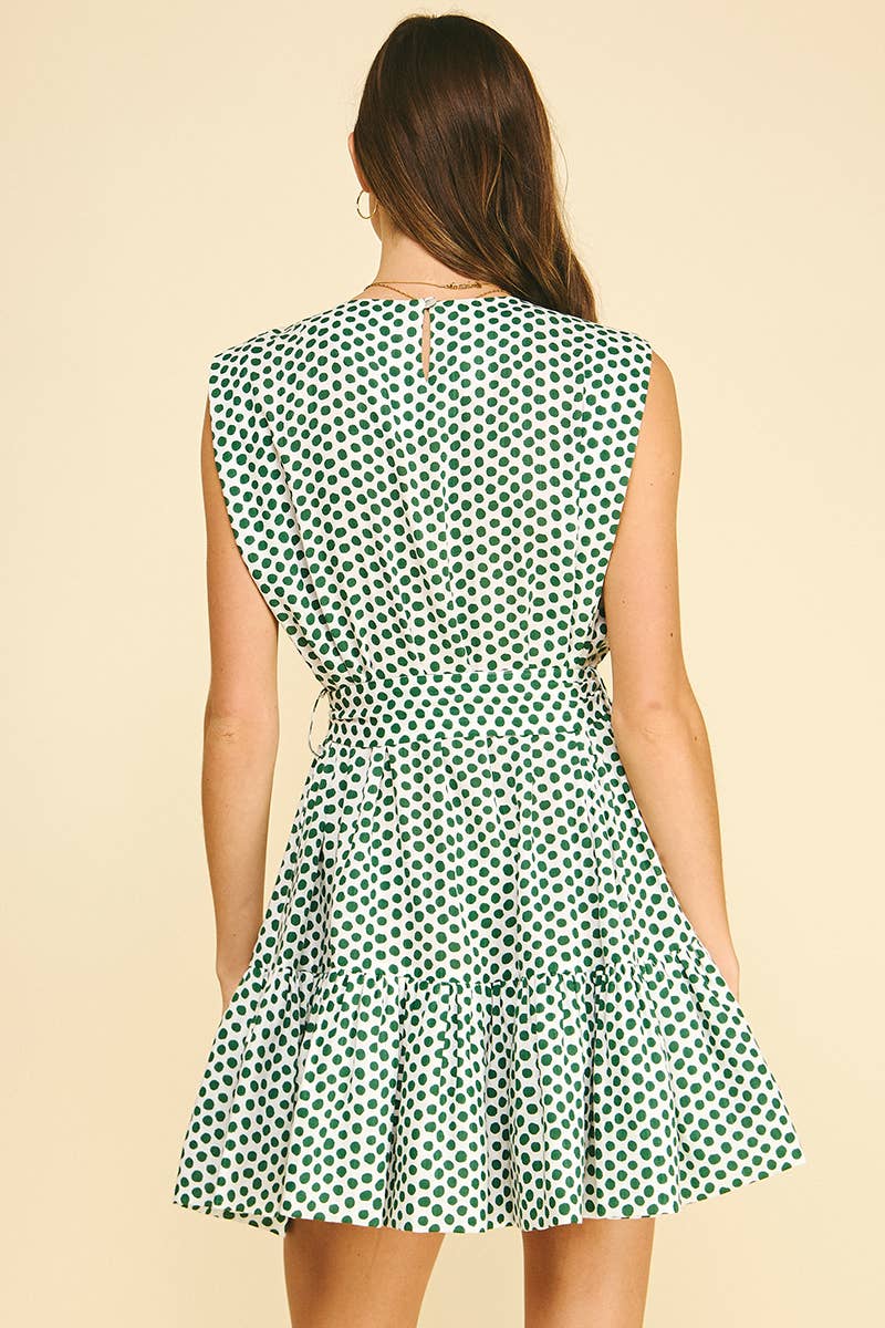 ARIEL - POLKA DOT TIERED MINI DRESS - Image 5