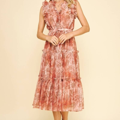 Janette- Floral Tiered Midi Dress - Image 5