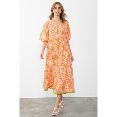 FINAL SALE Hyacinth - Puff Sleeve Tierred Maxi Dress - Image 6