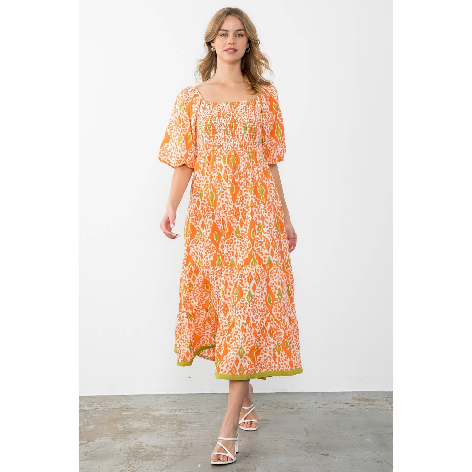 FINAL SALE Hyacinth - Puff Sleeve Tierred Maxi Dress - Image 6