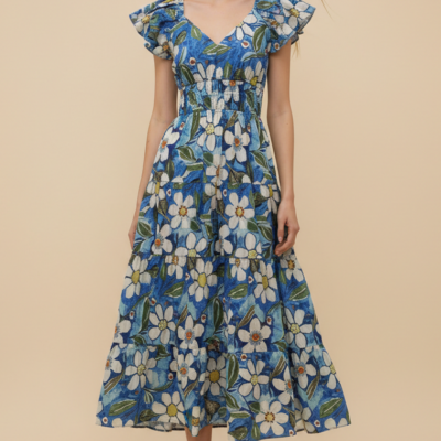 Alternative view of Valerie - Floral Print Tiered Midi Dress