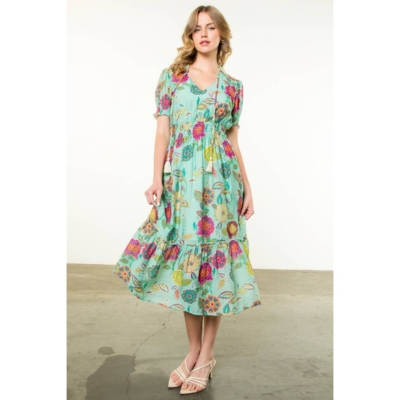 Maurice- Short Sleeve Floral Maxi Dress - Image 10