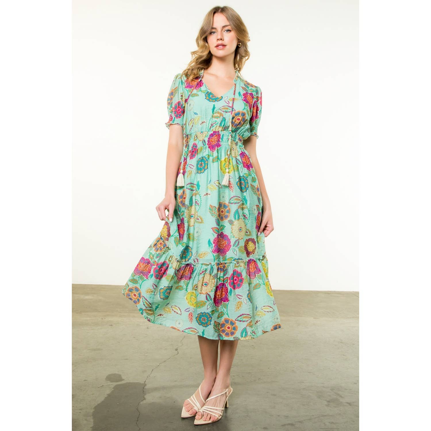 Maurice- Short Sleeve Floral Maxi Dress - Image 10
