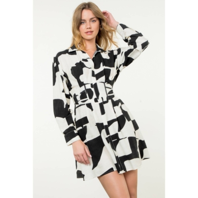 Alternative view of Winona - Long Sleeve Print Mini Dress