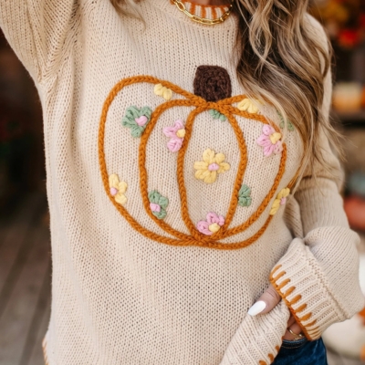 Sonya - Parchment Pumpkin Sweater