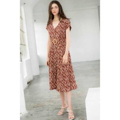 Hazel-Short Sleeve Button Down Dress - Image 8