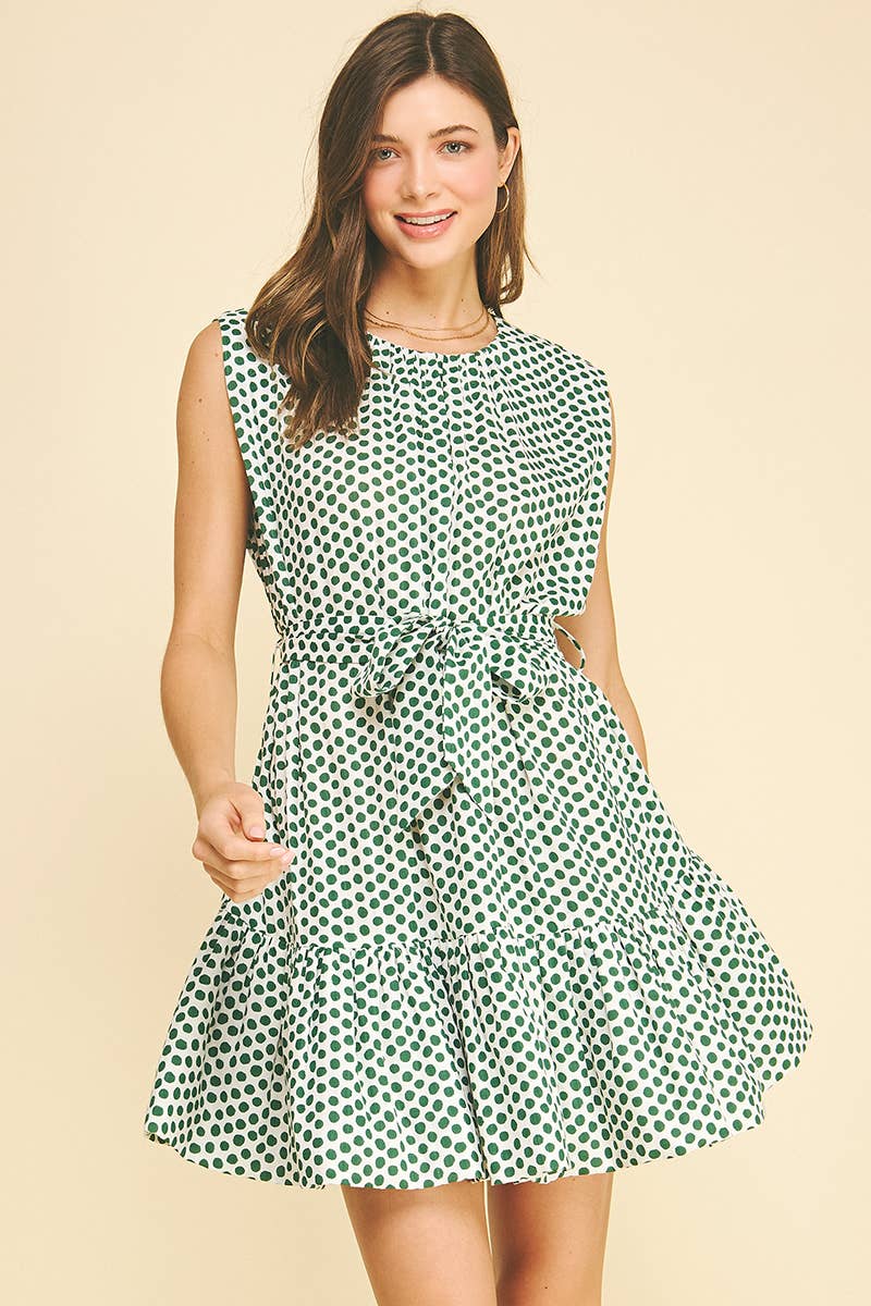 ARIEL - POLKA DOT TIERED MINI DRESS - Image 2