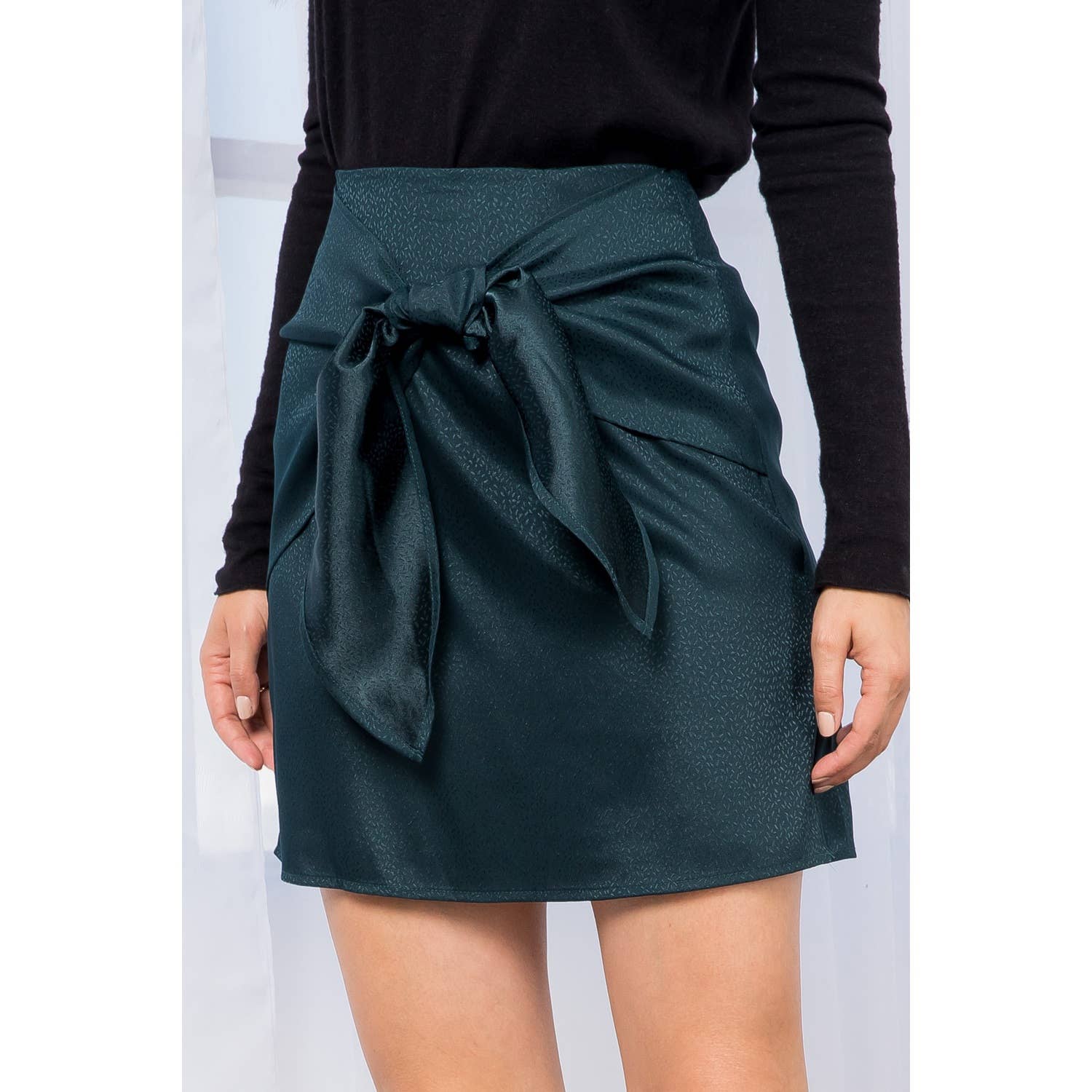 Bethany - Front Tie Mini Skirt - Image 2