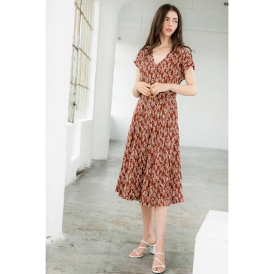 Hazel-Short Sleeve Button Down Dress - Image 5