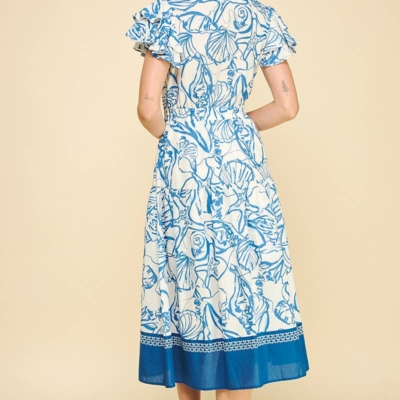 Hailey - CONTRAST SEASHELL PRINTED MIDI DRESS - Image 6