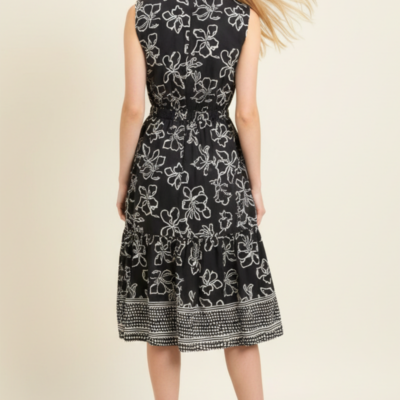 AILA- FLORAL  PRINT TIERED MIDI DRESS - Image 6