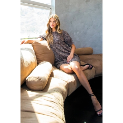 Jane - Leopard Print Knit Dress FINAL SALE - Image 9
