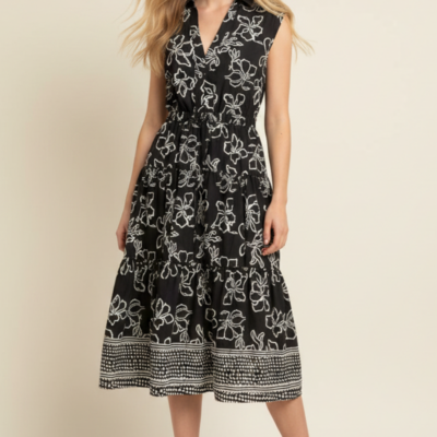 AILA- FLORAL  PRINT TIERED MIDI DRESS - Image 3