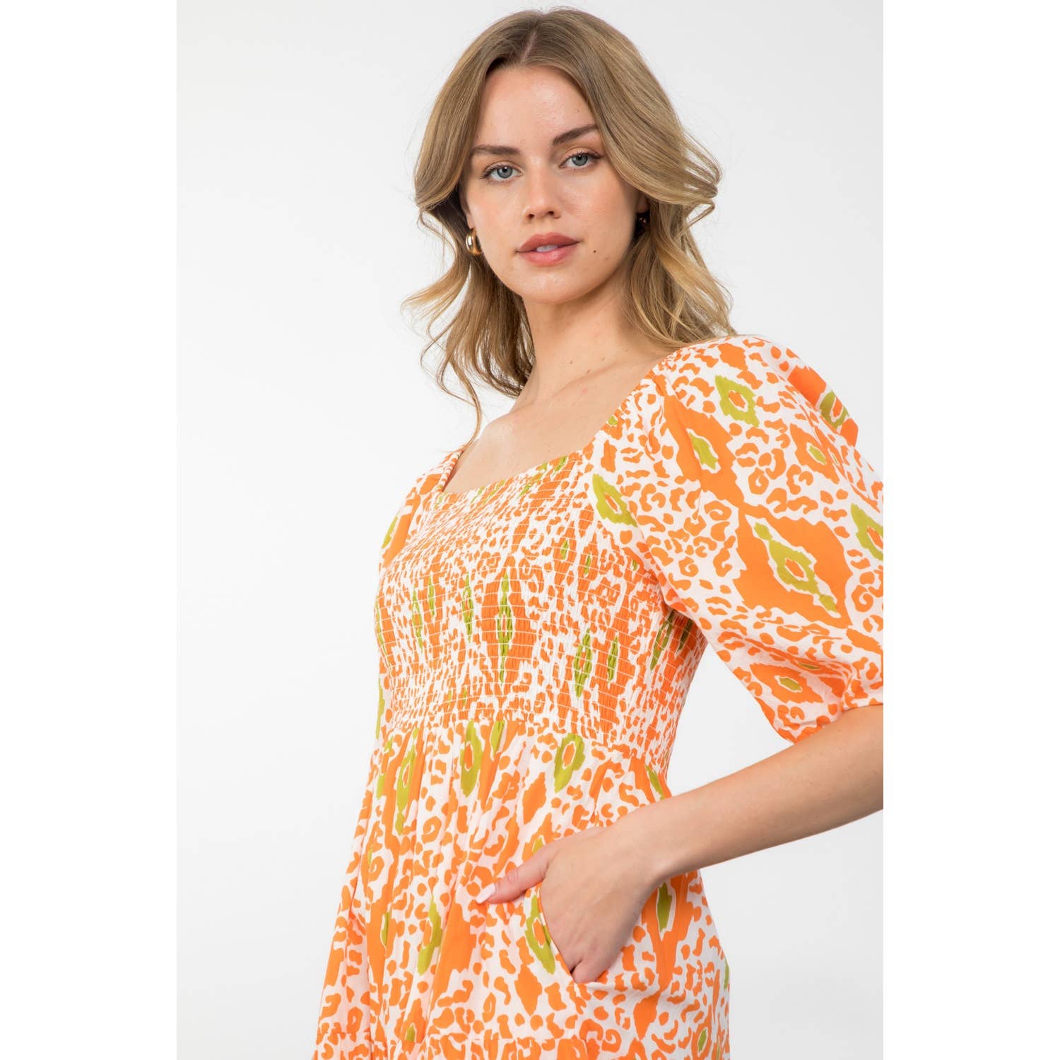 FINAL SALE Hyacinth - Puff Sleeve Tierred Maxi Dress - Image 4