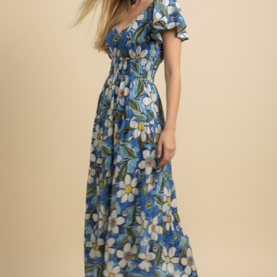 Valerie - Floral Print Tiered Midi Dress - Image 3