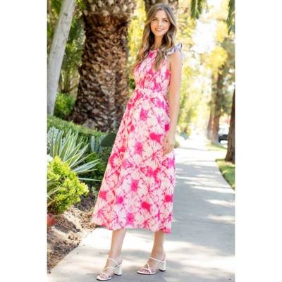 Alternative view of EMMA- Boho Smocked Tie Dye Dress
