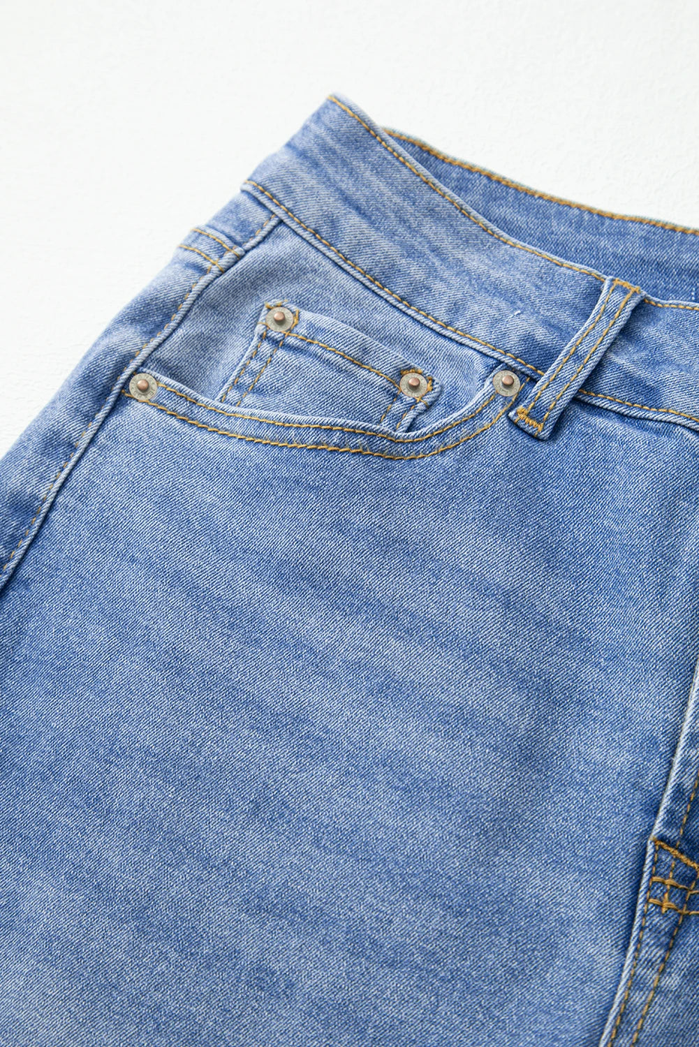 Jamie - Raw Hem Unique Cuffs Straight High Rise Loose Jeans - Image 6
