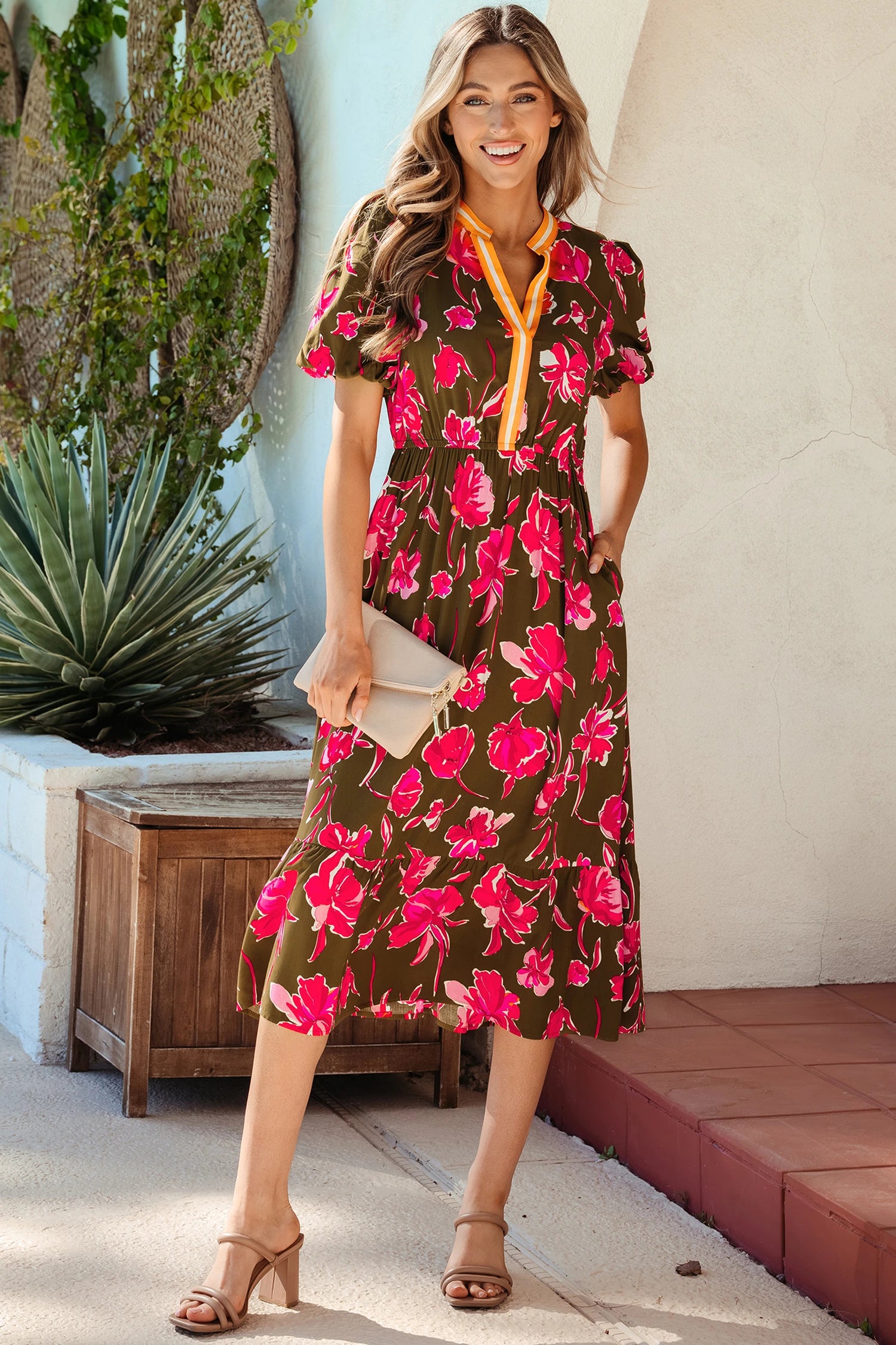 Marissa- Green Floral Maxi Dress - Image 4