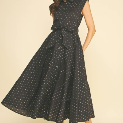 BLAIR-  FLORAL BUTTON DOWN MIDI DRESS