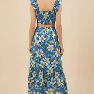 Valerie - Floral Print Tiered Midi Dress - Image 6