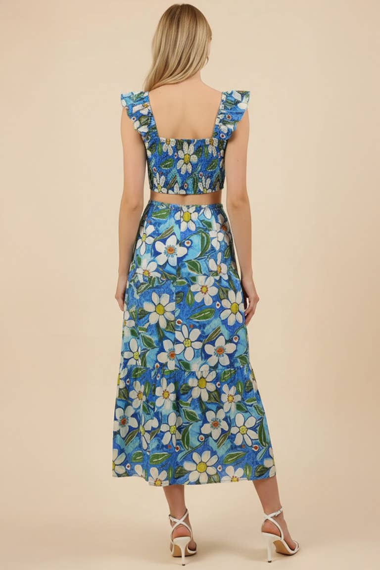 Valerie - Floral Print Tiered Midi Dress - Image 6