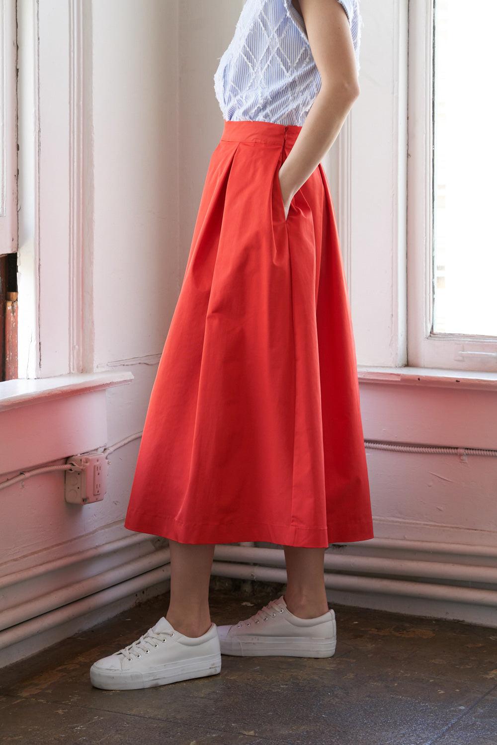 LOVE OF MINE WOVEN MIDI SKIRT - Image 5