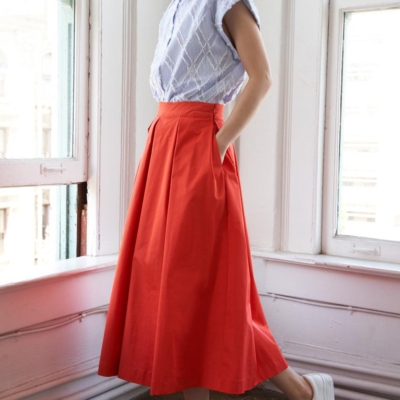 LOVE OF MINE WOVEN MIDI SKIRT - Image 4