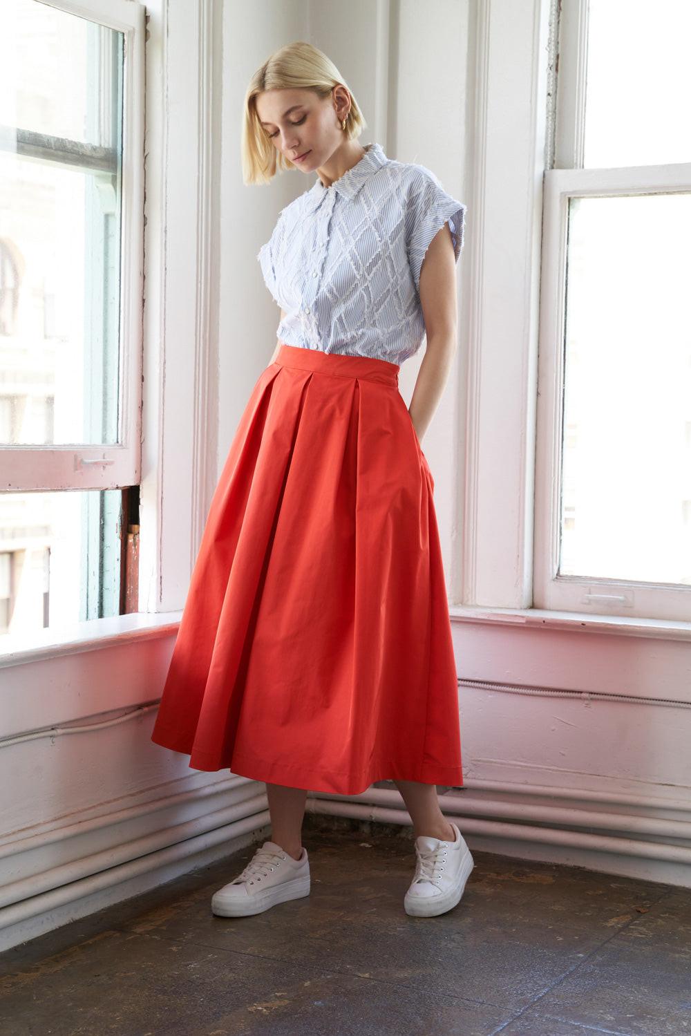 LOVE OF MINE WOVEN MIDI SKIRT - Image 2