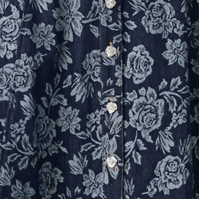 ROSETTE FLORAL WOVEN JACQUARD FULL SKIRT - Image 8