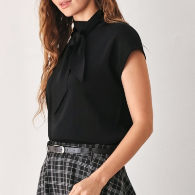 MONOCHROME CHECK FULL-SWEEP MIDI SKIRT - Image 6